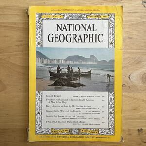 Vintage National Geographic September 1962 Brazil Art Hoatzin Seattle Air Force